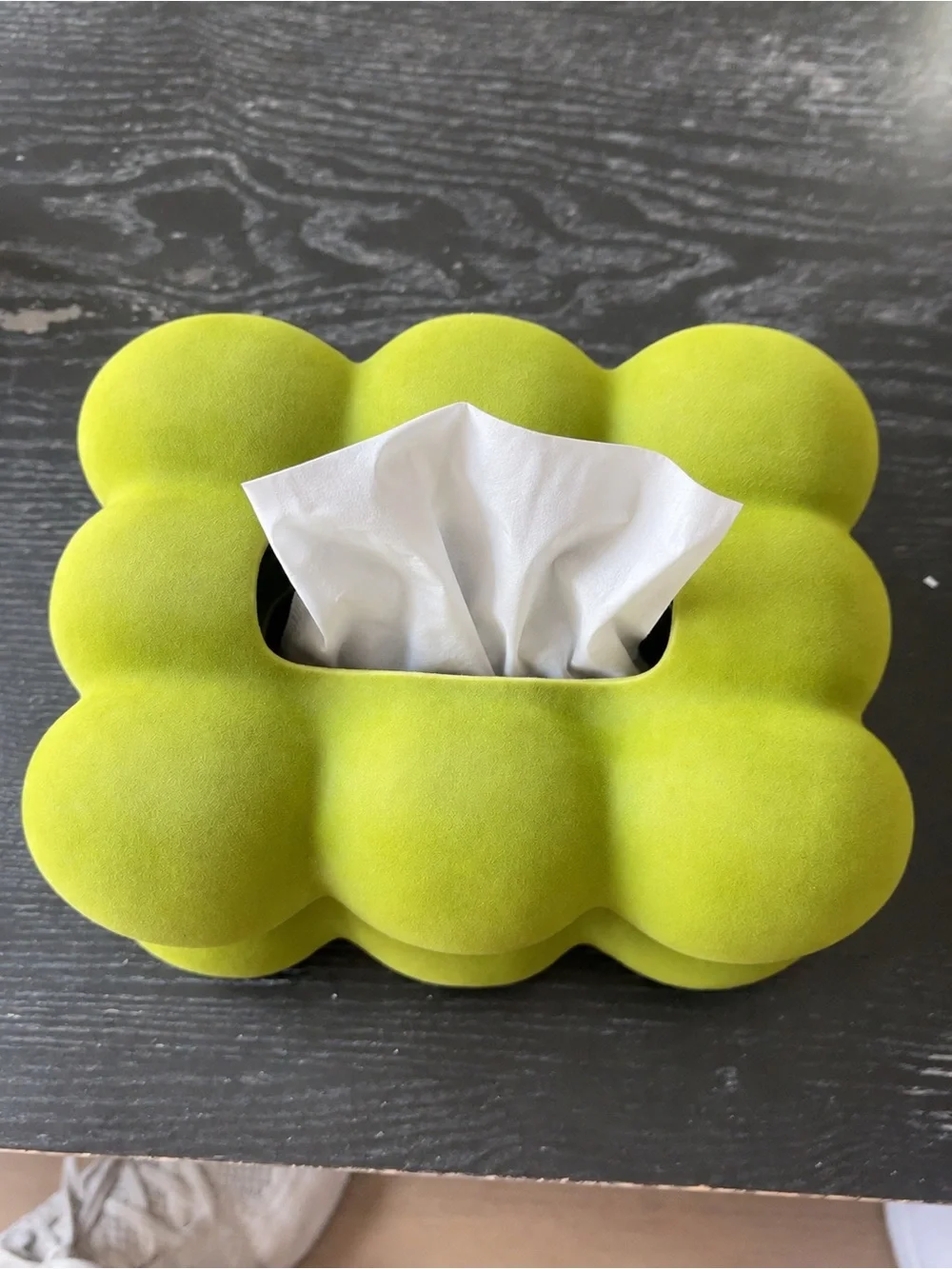 Green ceramic Bubble Tissue holder - Home Bath